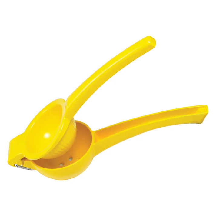 Winco LS-9Y 3" Handheld Aluminum Citrus Squeezer, Yellow Enamel