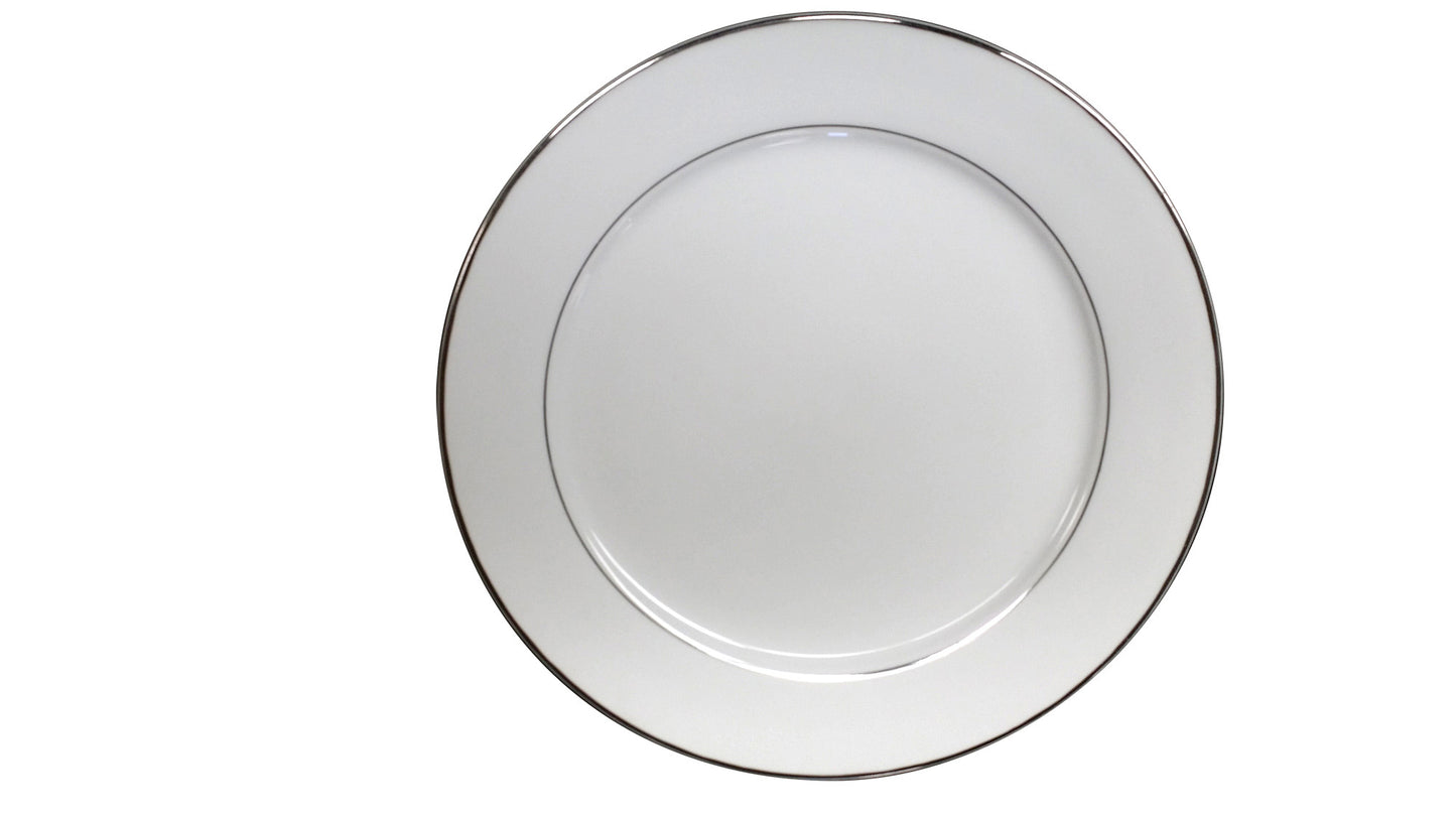 Premier 8" Round Plate with Platinum Line image 0