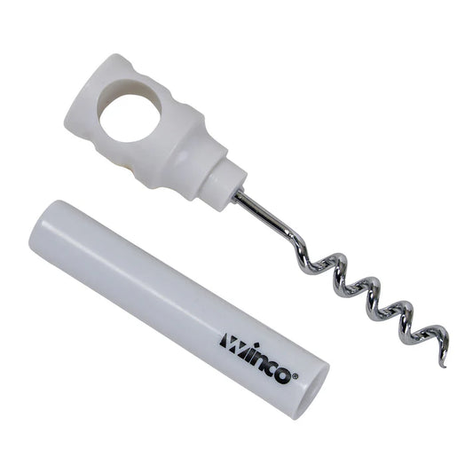 Winco CO-4DW 2-Piece Compact Pocket Corkscrew with Protective Sheath, White, 2/Pack