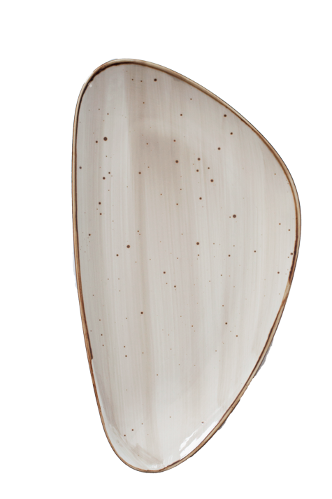 Organic 13" Gray Triangle Plate image 0