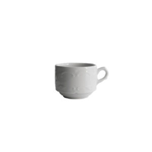 Augusta Porvasal Tea Cup, 8oz, bright white, porcelain, 6/Case image 0