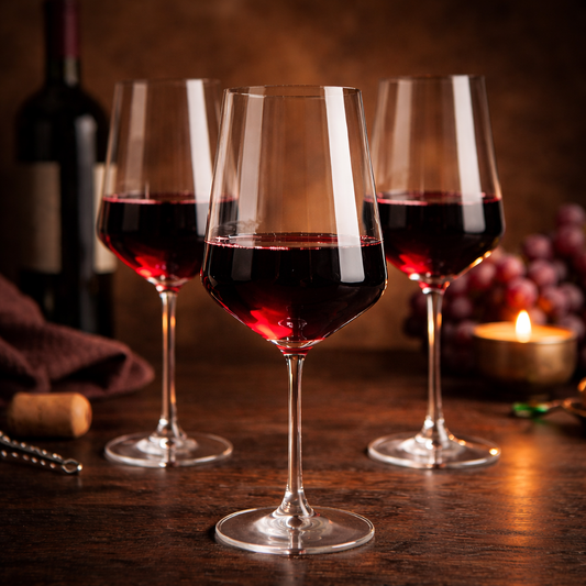 Lucaris Hong Kong Hip Bordeaux Wine Glass – 26 oz Titanium Crystal Red Wine Glass, 24/Case