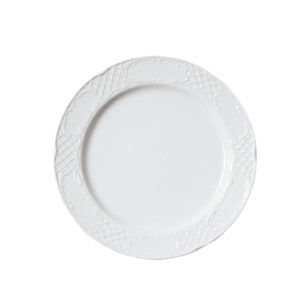 Porvasal Augusta Flat Plate, 11.8" dia.,round, bright white, porcelain, 6/Case image 0