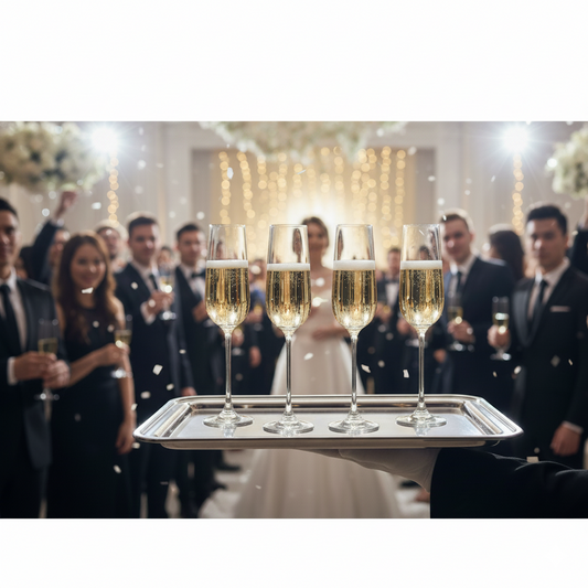 Lucaris Hong Kong Hip 9.1 oz. Titanium Crystal Champagne Flute, 6/Case