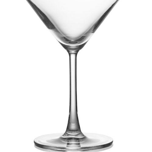 Roya Martini Glasss, 8 oz., 6.5"H, stem, lead-free, titanium crystal, clear, Sip, Roya (24 per case)