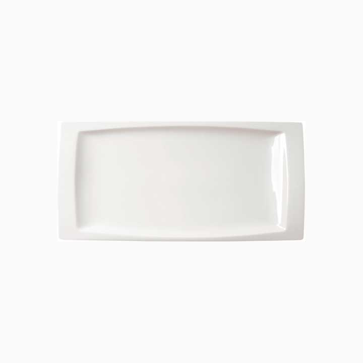 Gondola Porvasal Tray, 14" x 7", rectangle, bright white, porcelain, 6/Case image 0
