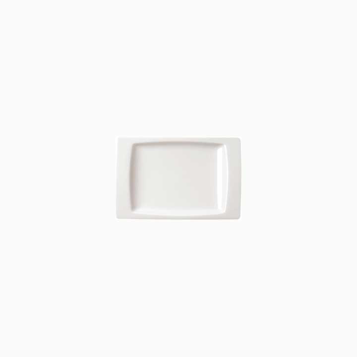 Gondola Porvasal Tray, 5.1" x 2.6", rectangle, bright white, porcelain, 6/Case image 0