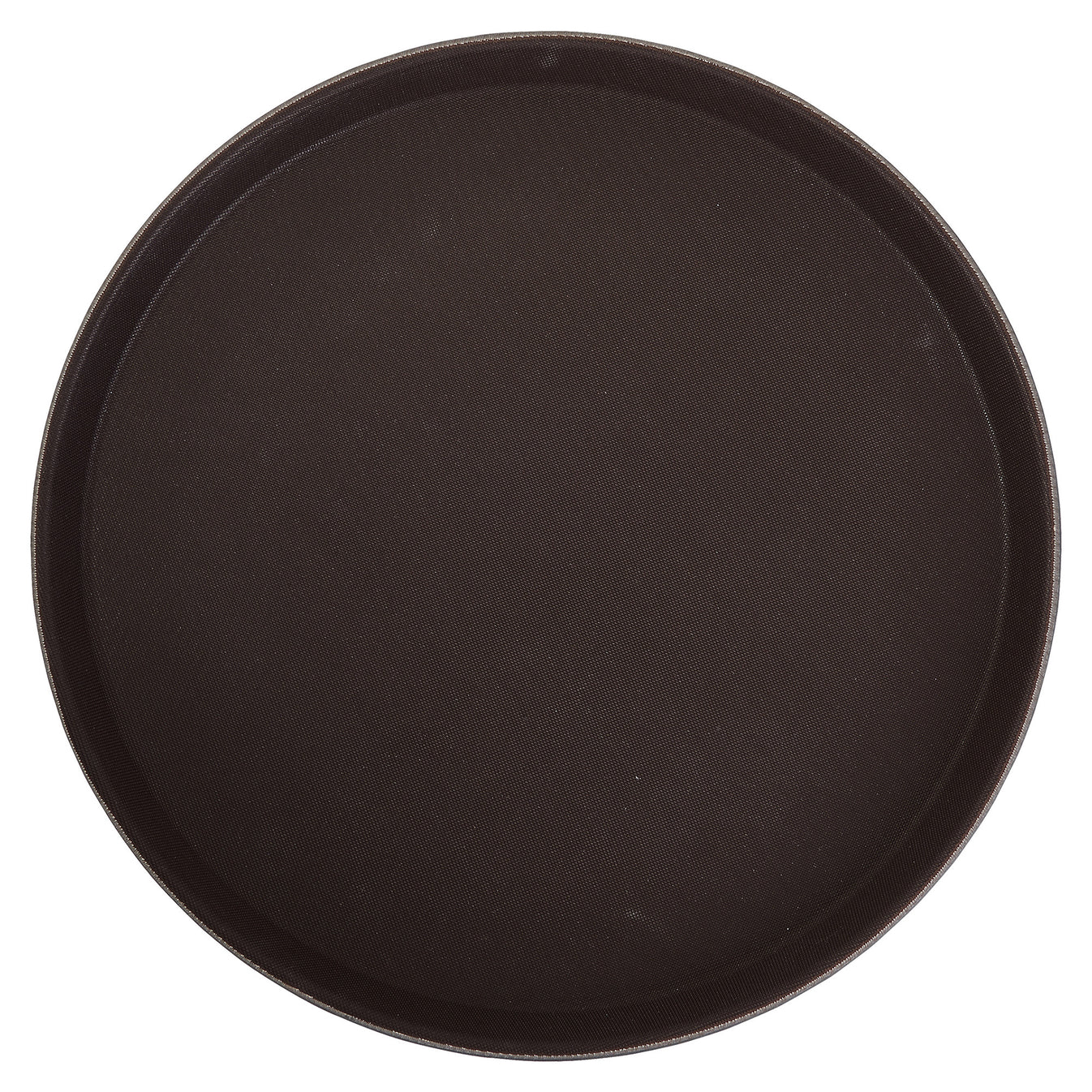 WInco Easy-Hold 11" Round Rubber-Lined Plastic Tray