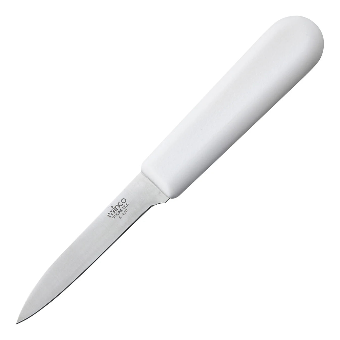 Winco Paring Knife, White Polypropylene Handle