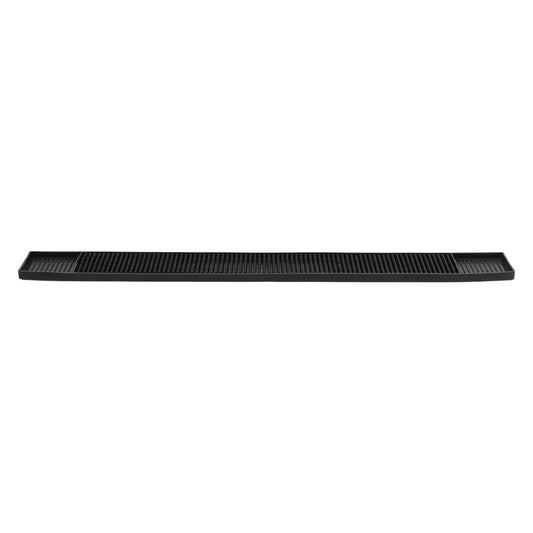 Winco Bar Rail Spill Mat, 27" x 3-1/4" - Black