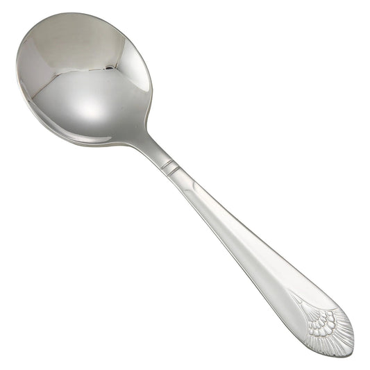Winco Peacock Bouillon Spoon, 18/8 Extra Heavyweight