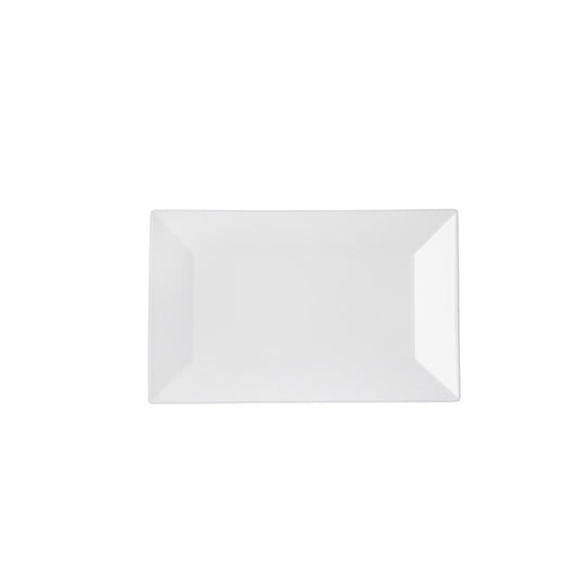 K-Line Plate, 16.5", Rectangle, wide rim, rolled edge, porcelain, bright white, K-Line image 0