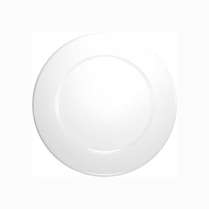 White Melamine 8 inch Round Plate image 0