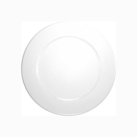 White Melamine 8 inch Round Plate image 0
