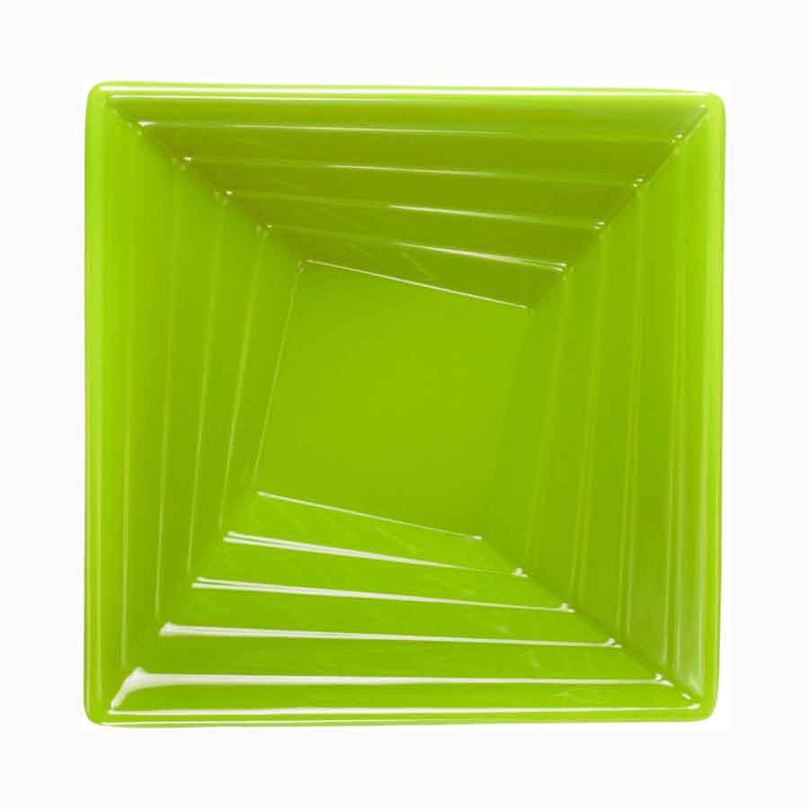 MCIC Green Melamine 3 inch Square bowls, 12/Case image 0