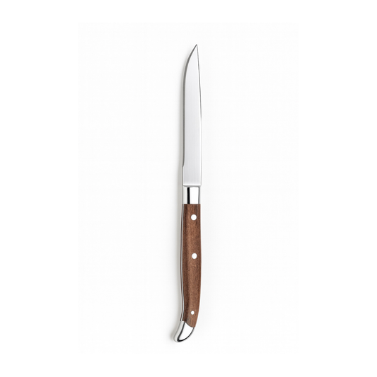 MCIC Alps 11.3" Stainless Steel Steak Knife with Wood-Look Handle, 12/Case