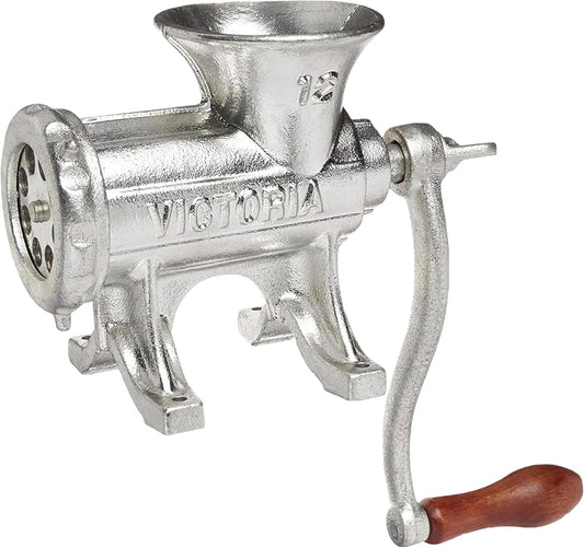 Victoria No. 12 Manual Cast Iron Meat Grinder & Sausage Stuffer with Table Clamp Mount
