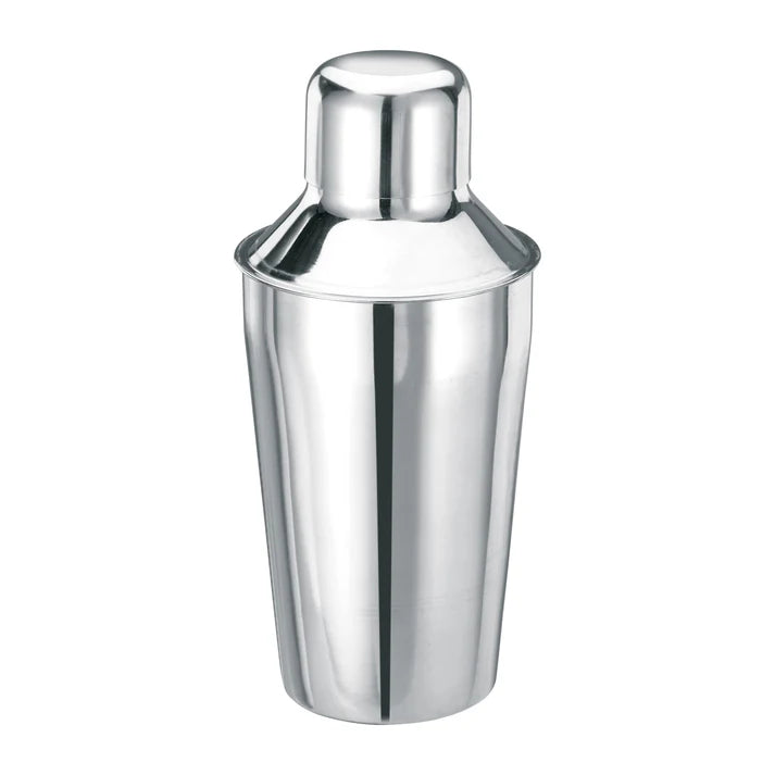 Winco BS-310 10 oz. Stainless Steel Classic 3-Piece Cobbler Cocktail Shaker Set