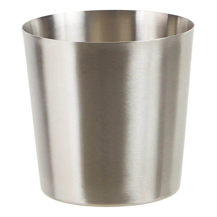 Winco SFC-35 3-1/4" x 3-1/2" Smooth Stainless Steel French Fry Serving Cup