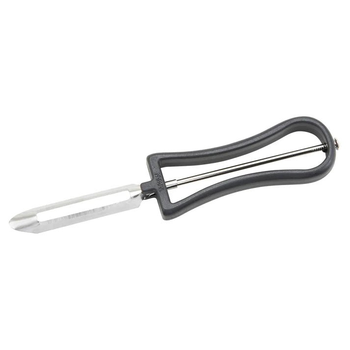 Winco VP-2 2-1/2" Stainless Steel Vegetable Peeler with Black Plastic Handle