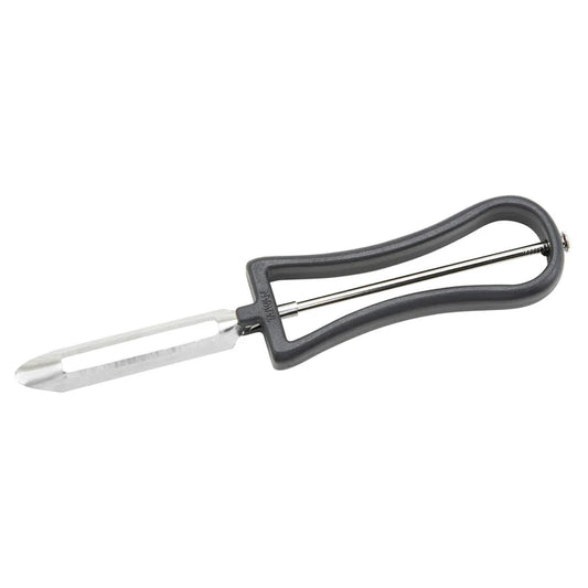 Winco VP-2 2-1/2" Stainless Steel Vegetable Peeler with Black Plastic Handle