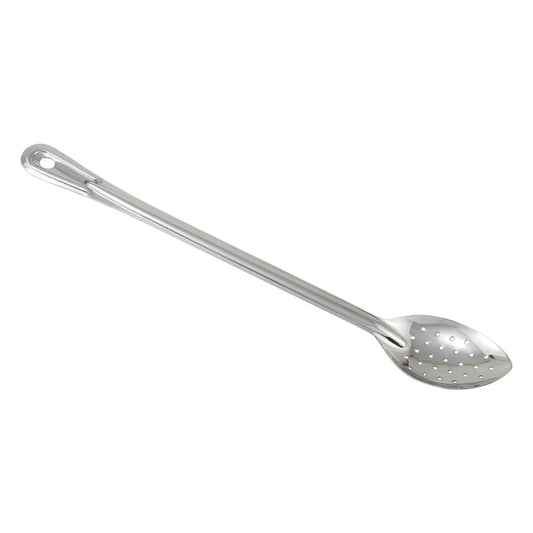 Winco BSPT-18 18" Heavy-Duty Perforated Stainless Steel Basting Spoon