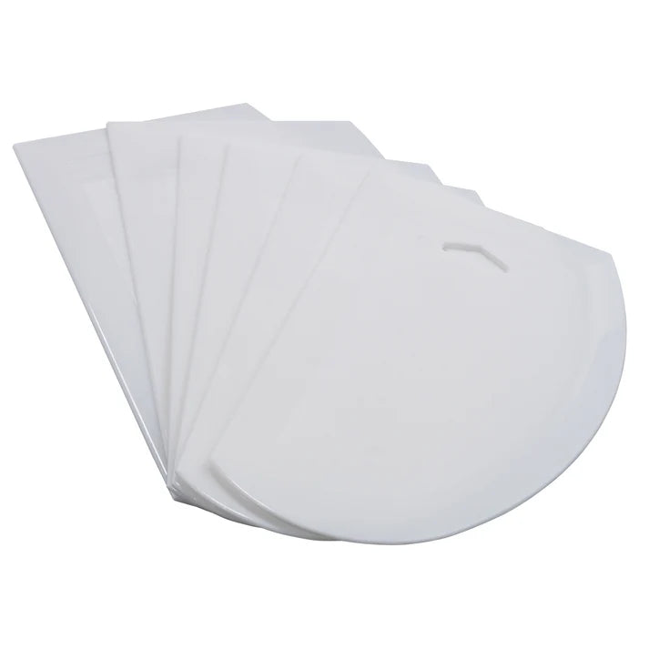 Winco PDS-7 7-1/2" x 4-3/4" White Plastic Dough Scraper