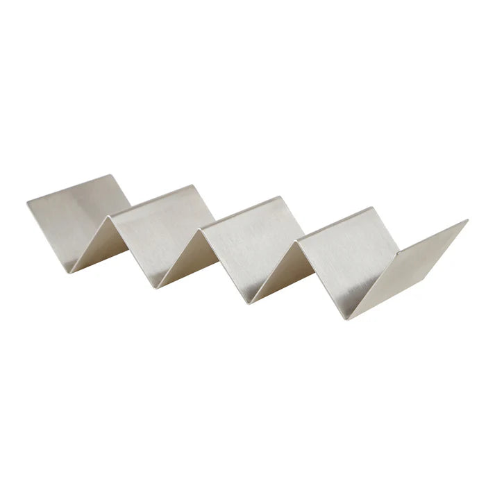Winco TCHS-34 Brushed Stainless Steel Taco Holder, 3-4 Slots