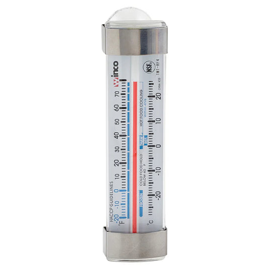 Winco TMT-RF4 3-1/2" Refrigerator / Freezer Dial Thermometer with Suction Cups