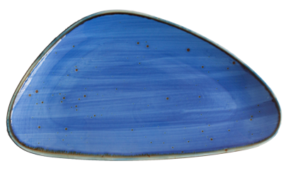 Organic 13" Blue Triangle Plate image 0