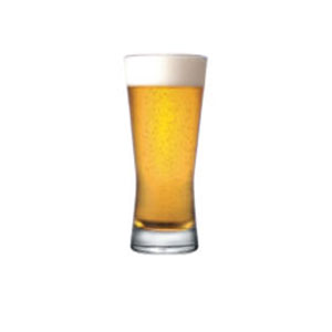 Metropolitan beer,14oz, 6.4" H, 2.8" MD, glass, clear image 0