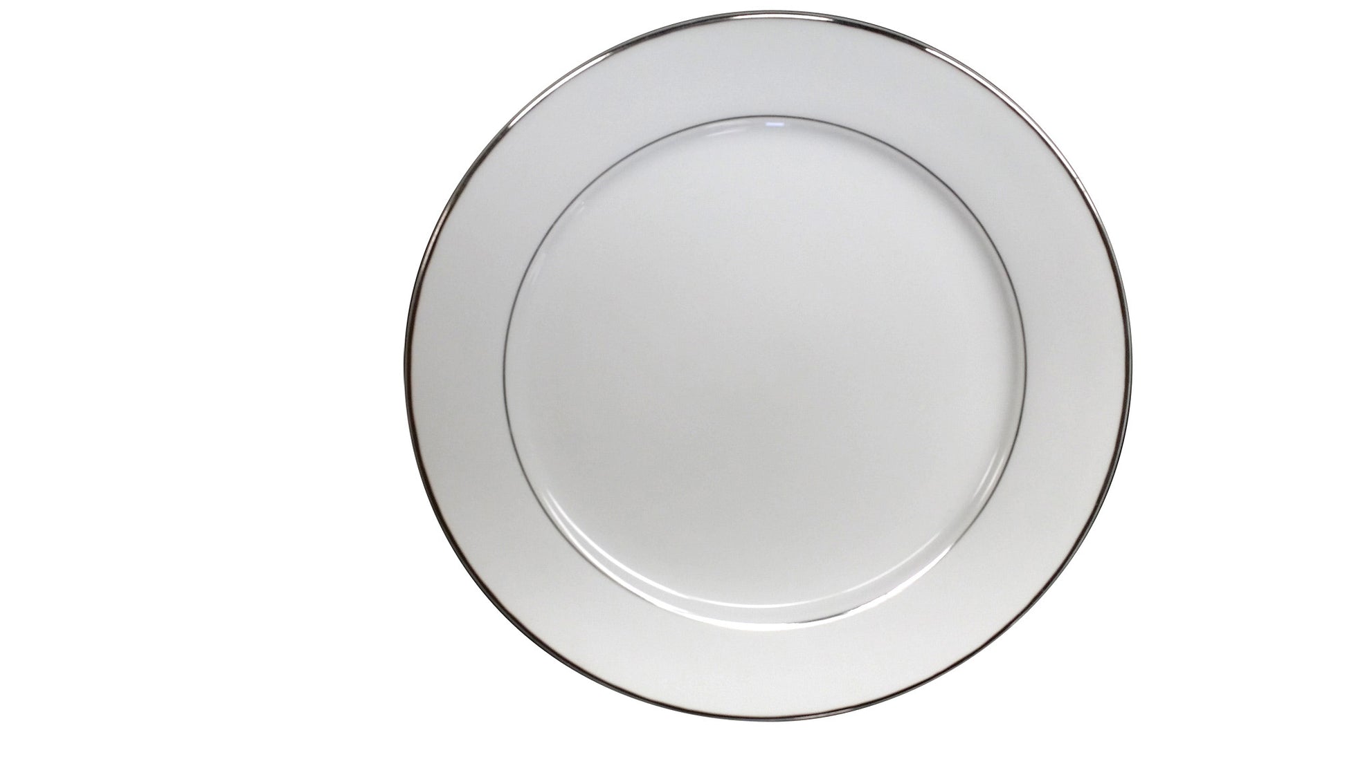 Premier 8" Round Plate with Platinum Line image 0