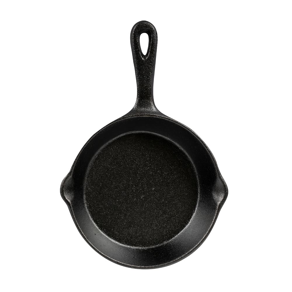 American Metalcraft CIS61 6" Round Cast Iron Fry Pan with Handle – Pre-Seasoned