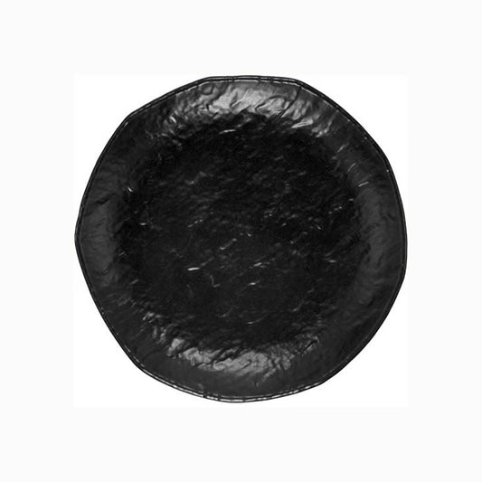 Black Melamine 8 inch Round Plate image 0
