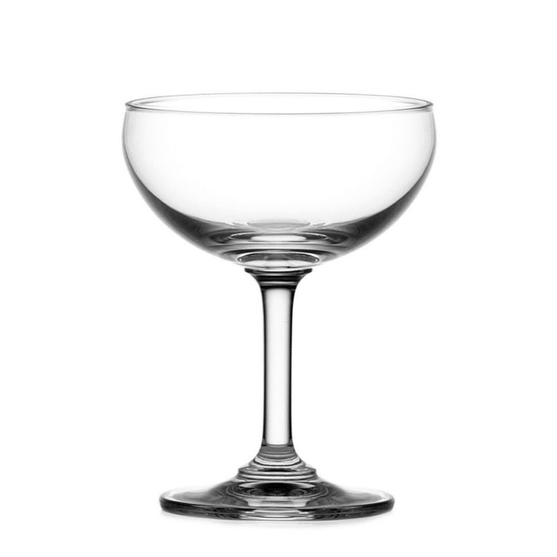 Ocean Glass Classic Rolled Edge Saucer Champagne Glass – 7 oz, 6/Case