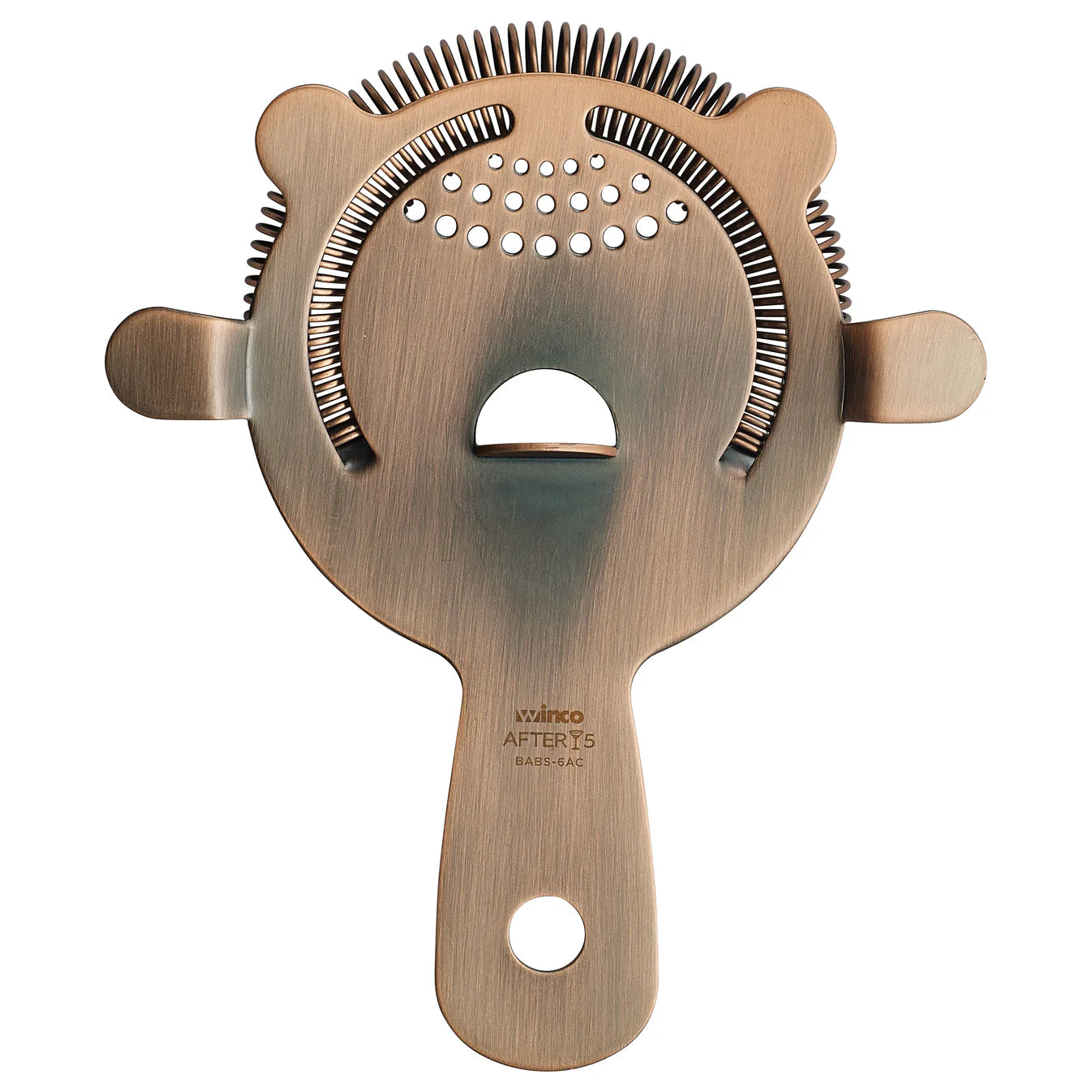 Winco After5 Hawthorne Strainer – Antique Copper, 18/8 Stainless Steel Bar Strainer