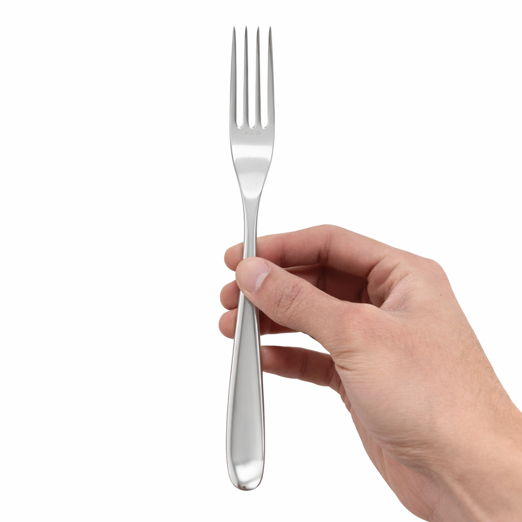 Studio William Olive Mirror Table Fork – 8.3" 18/10 Stainless Steel, 4.5mm Gauge, Commercial Flatware, 12/Case