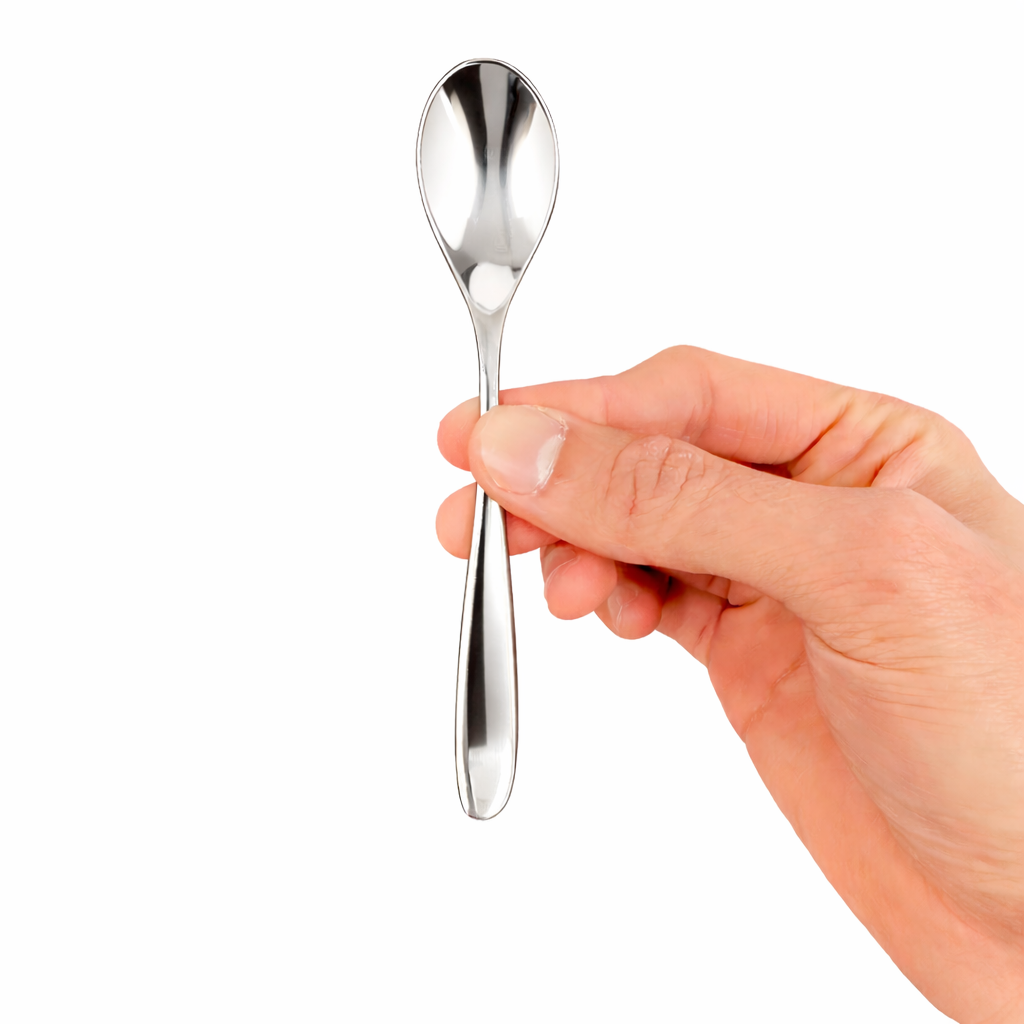 Clearance Studio William Olive Mirror English Teaspoon – 5.2" (132mm) 18/10 Stainless Steel, 4.5mm Gauge, Commercial Flatware, 12/Case