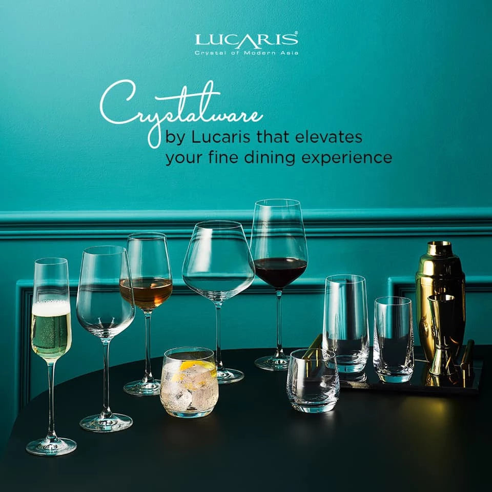 Lucaris Hong Kong Hip Long Drink Glass – Titanium Crystal, 15.5 oz, 24/Case
