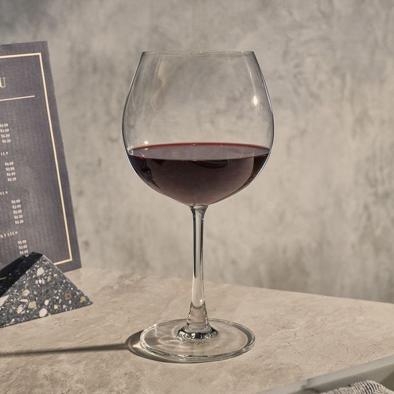 Ocean Glass Madison Sheer Rim Burgundy Wine Glass – 22 oz, 6/Case