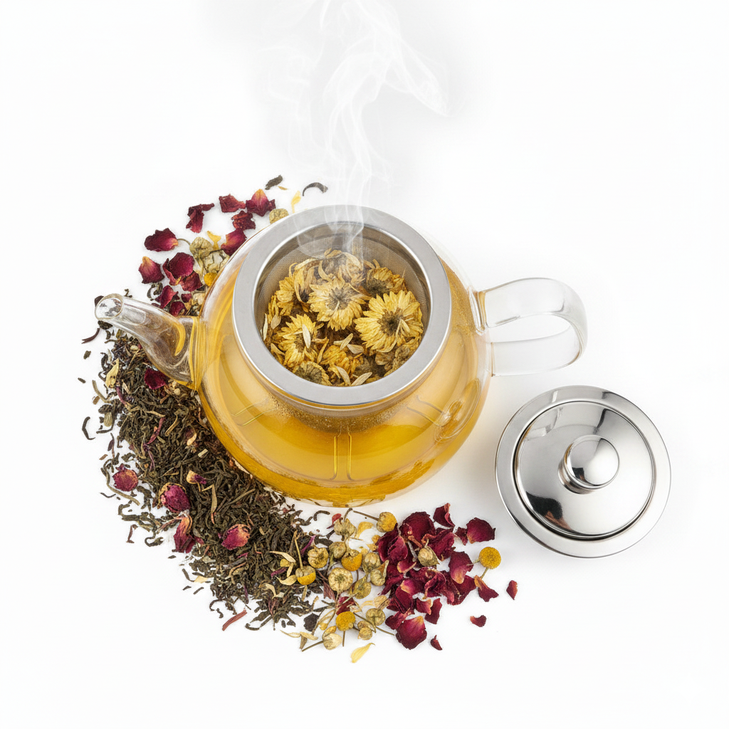 Oneida Borosilicate Glass Tea Kettle w/ Loose Leaf Tea Diffuser 33oz