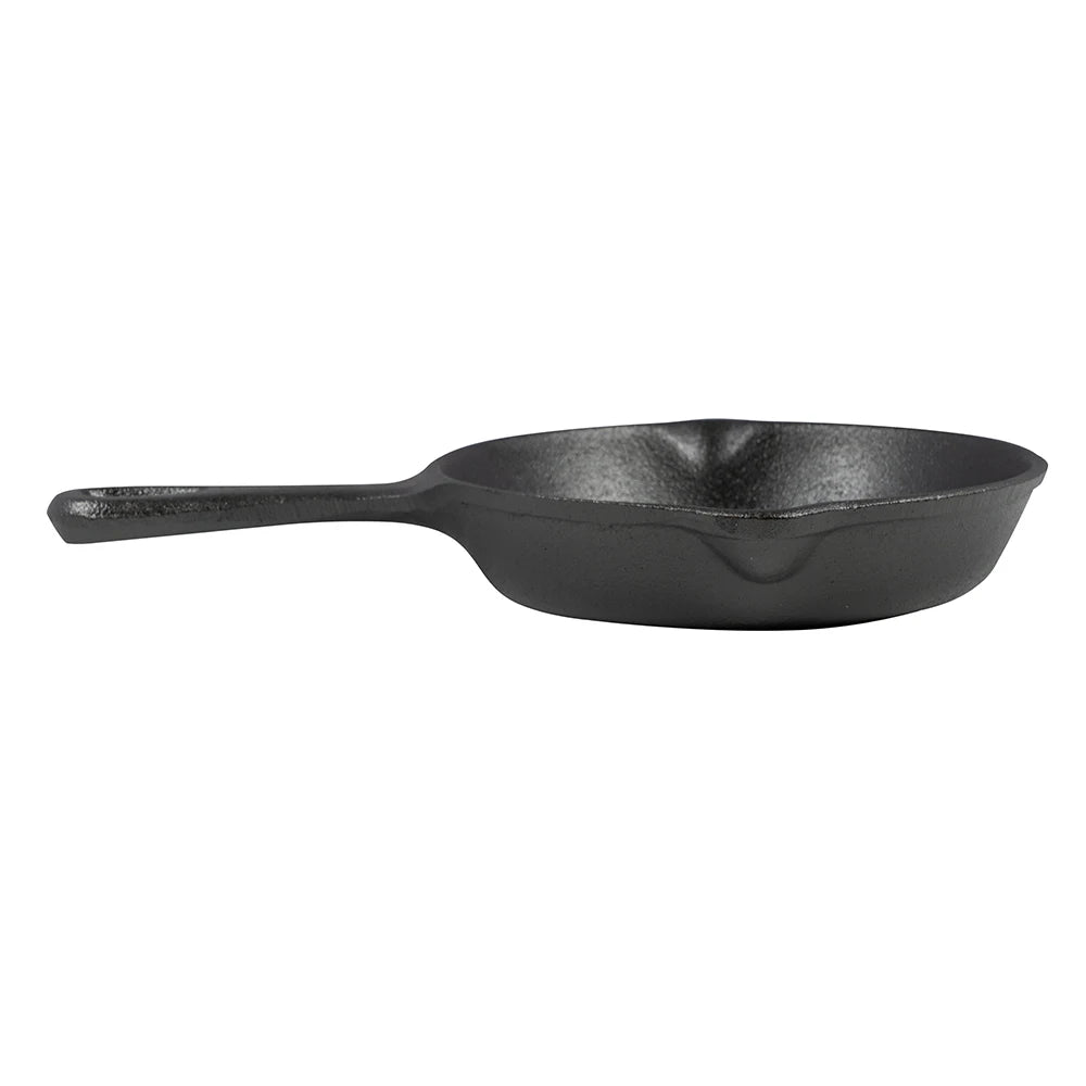 American Metalcraft CIS61 6" Round Cast Iron Fry Pan with Handle – Pre-Seasoned