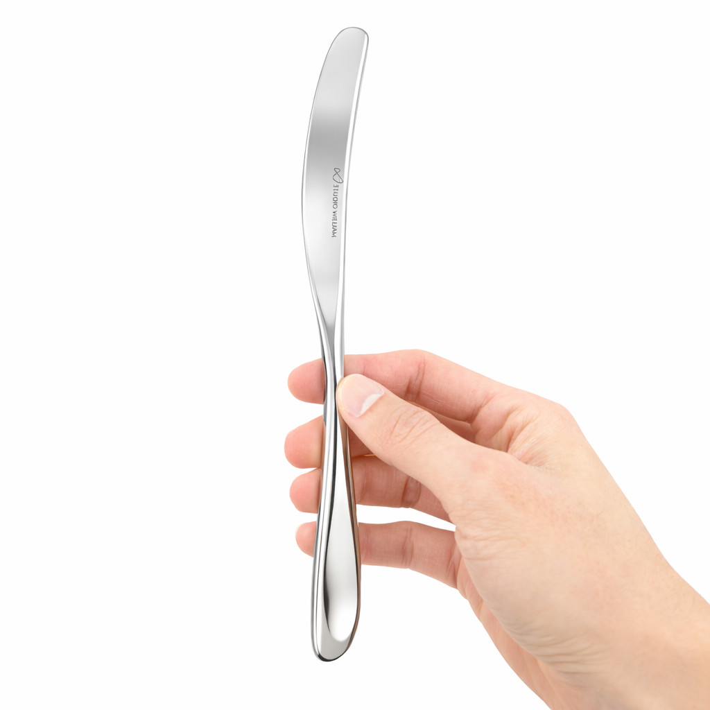 Clearance Studio William Olive Mirror Butter Knife – 6.8" 18/10 Stainless Steel, 4.5mm Gauge, Restaurant Flatware, 12/Case