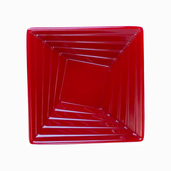 MCIC Red Melamine 3 inch Square bowls, 6/Case image 0