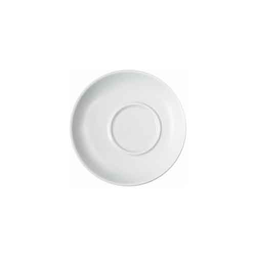 Carla Porvasal New High Eccenrical Saucer,4.7" dia, round, bright white, porcelin, Carla image 0