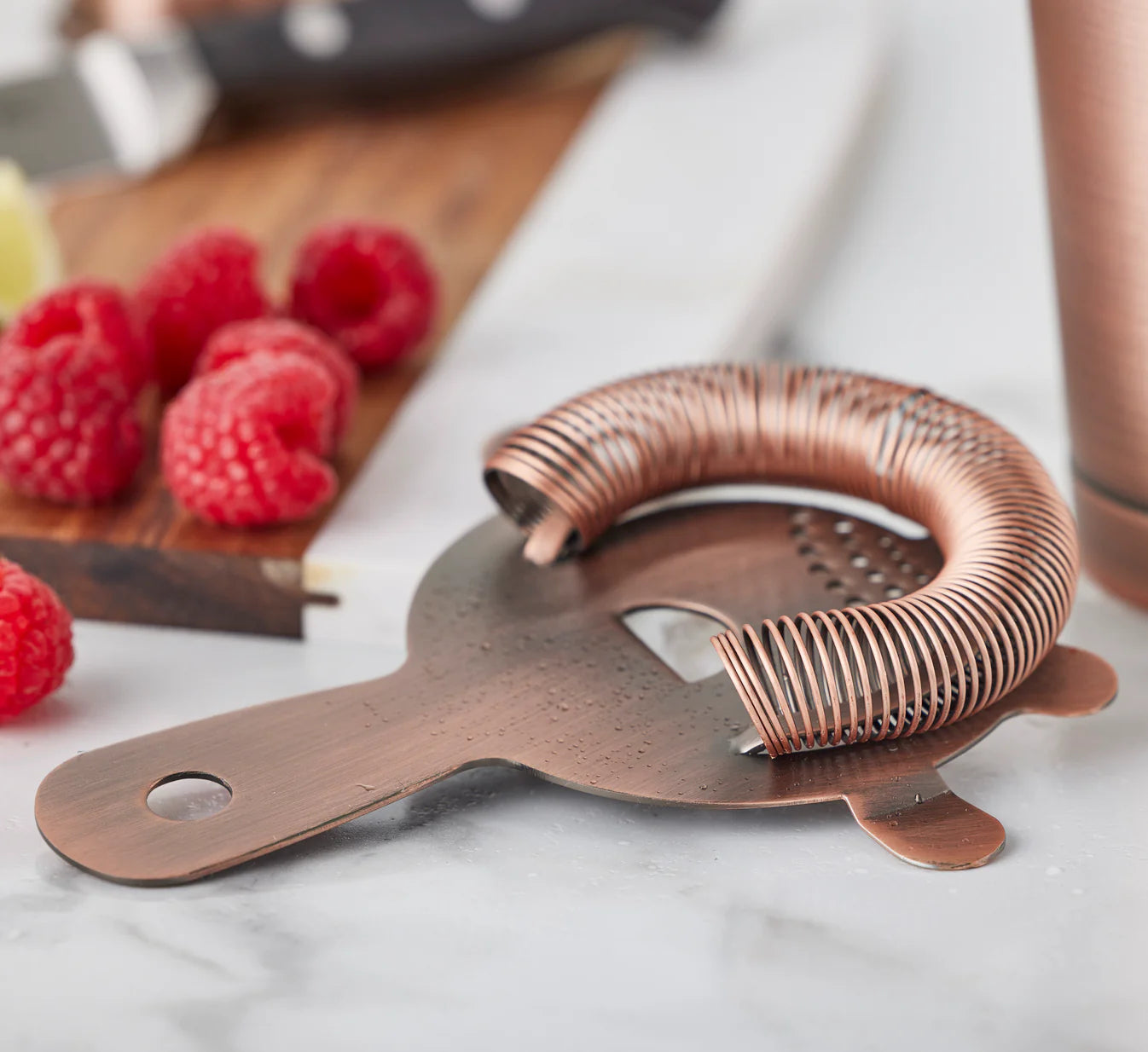 Winco After5 Hawthorne Strainer – Antique Copper, 18/8 Stainless Steel Bar Strainer