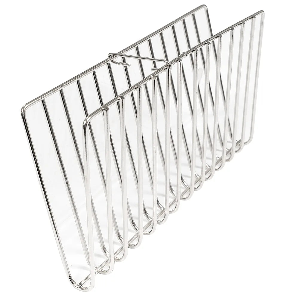 Winco TB-8 8-Slot Taco Shell Fry Basket, 6" Wide, Nickel-Plated Steel