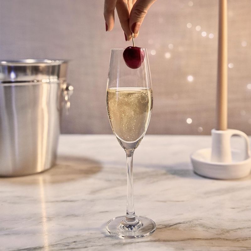 Ocean Glass Sante Sheer Rim Champagne Flute – 7.25 oz, 6/Case