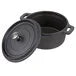 American Metalcraft CIPR5500 5" Round Cast Iron Baking Dish with Lid – 17 oz, Pre-Seasoned