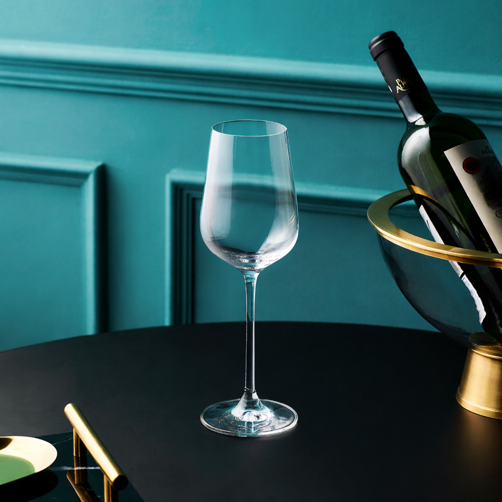 Lucaris Hong Kong Hip Chardonnay Wine Glass – 14.5 oz Titanium Crystal White Wine Glass, 6/Case